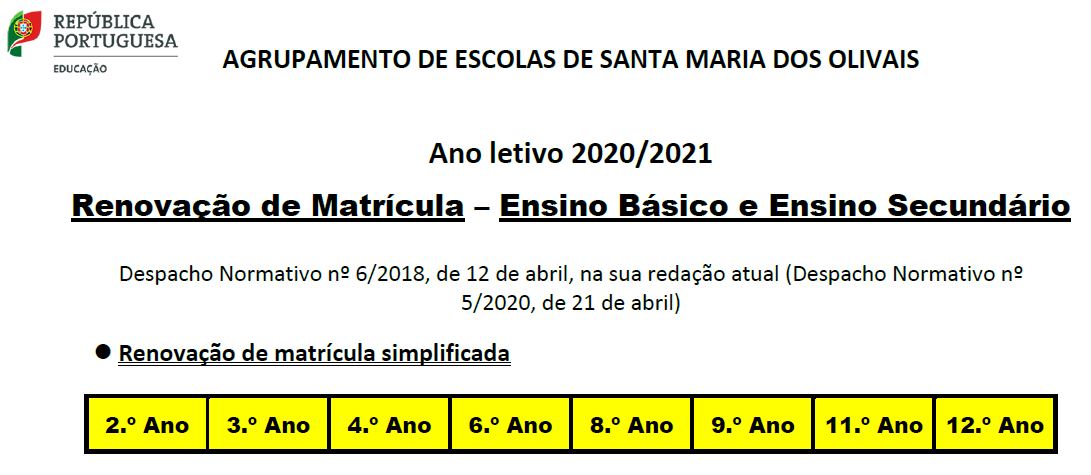 renovacao matricula